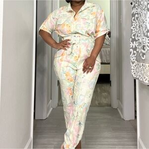 Pastel floral jumpsuit